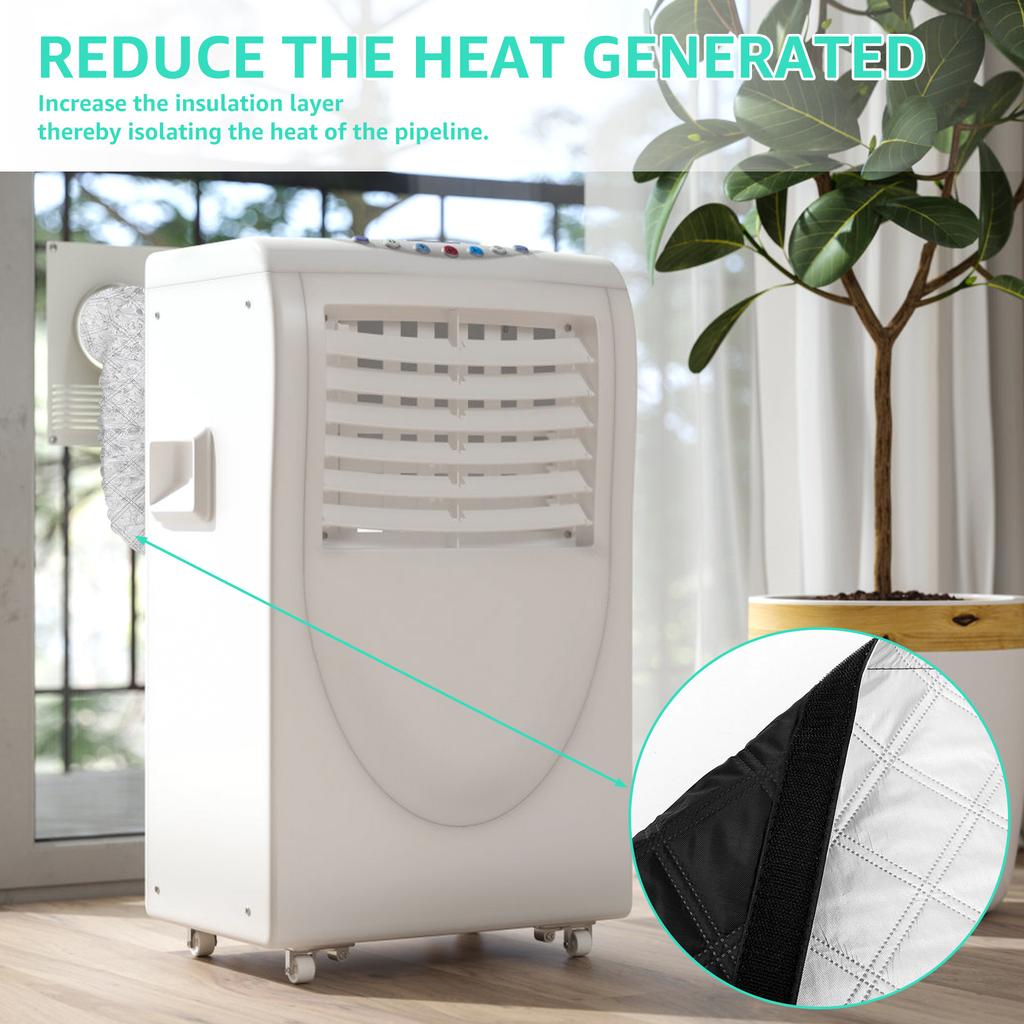 3 Layer Air Conditioner Hose Cover LightweightAC Insulated Hose Cover Wrap Portable Air Conditioner Hoses Sleeve for 5.9" Diame