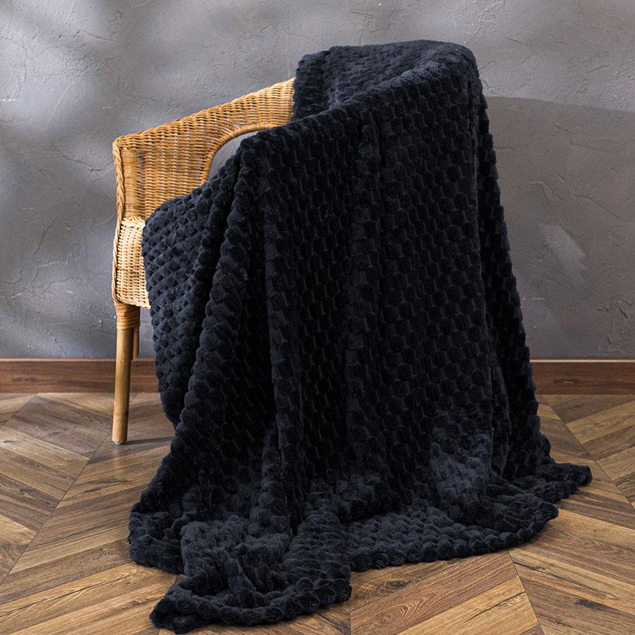MIKOS Decorative blanket - black - 160x200 cm