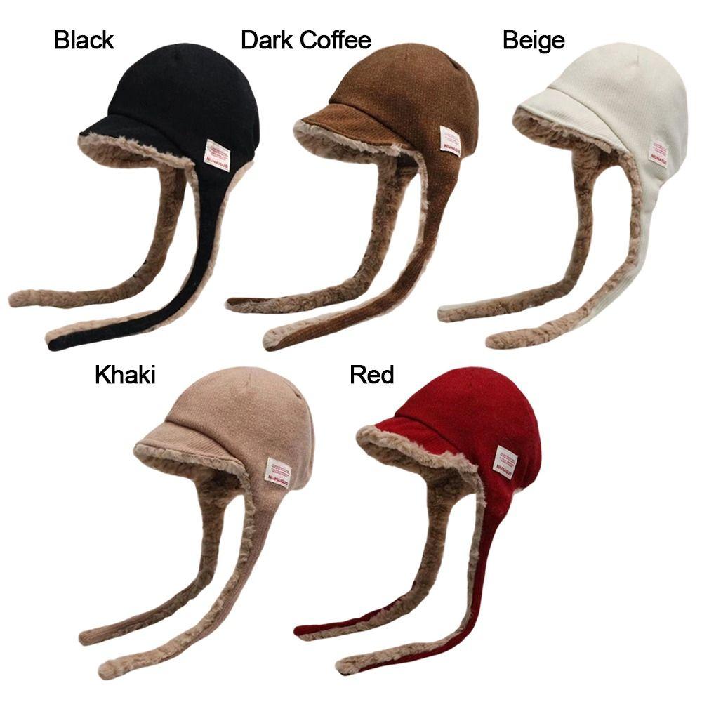 Fashion Thickened Ear Protection Hat Windproof Thermal Fleece Cap Cold Proof Comfortable Warm Hat Outdoor Cycling