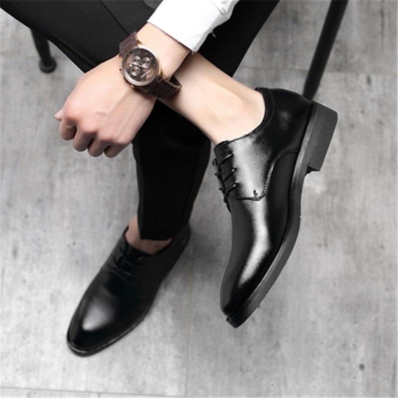 Leather Shoes Casual New Leather Shoes Men's British Business Men's Shoes Trend Small Leather Shoes Work Shoes