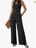 2025 Women's Summer Two-Piece Set: Buttoned Short Vest & Wide-Leg Pants