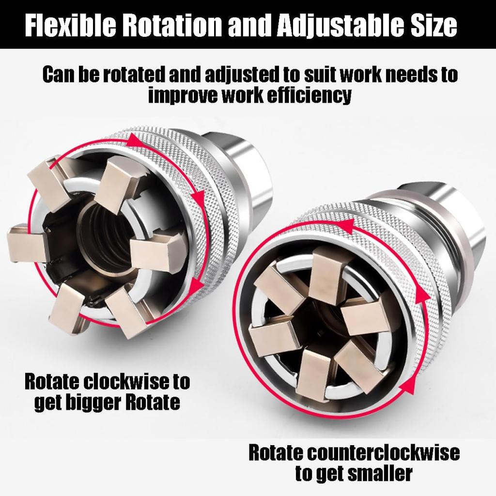 Multi-Function Universal Socket Wrench Tool - Universal Maintenance Tool, 10mm-19mm Adjustable Universal Socket Wrench, Universal Socket Tool for