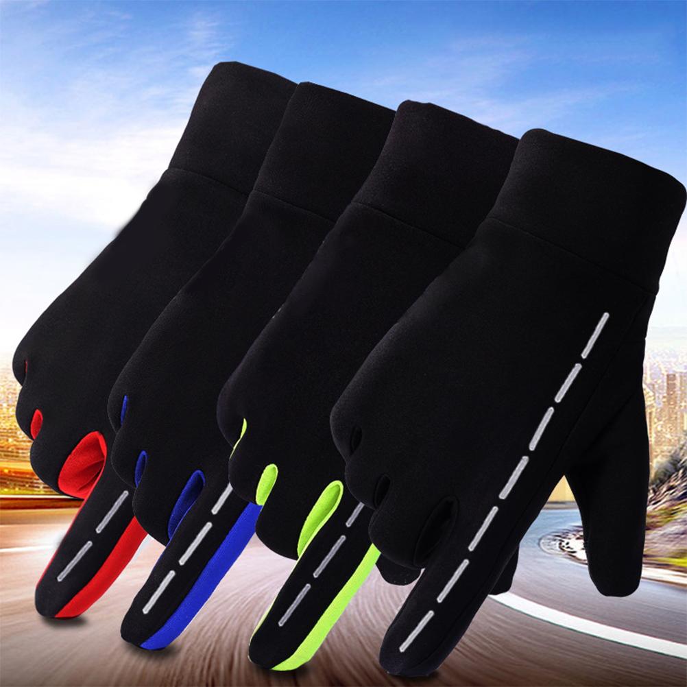 1 Pair Cycling Gloves Touchscreen Gloves Winter Windproof Gloves for Cycling Running Fitness Camping Hiking Riding