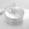Wide Face Heart Sutra Bracelet, Female Opening Great Compassion Mantra Lotus Bracelet, Silver Jewelry, Birthday Gift