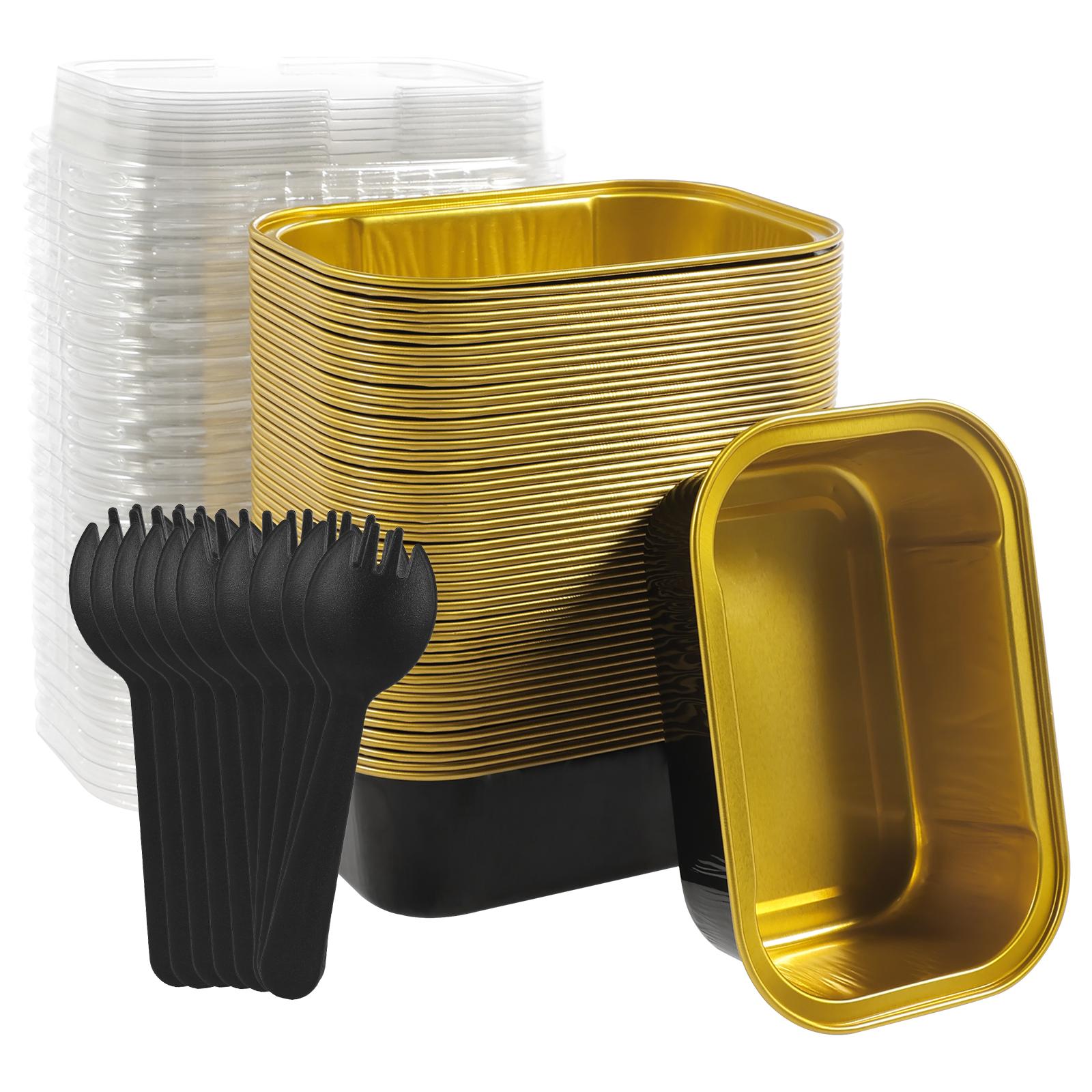 

50/100Pcs 200ml Cake Mold Tin Foil Aluminum Foil Pudding Cup Baking Pans Mini Mousse Cupcake Containers Baking Mould Loaf Pans