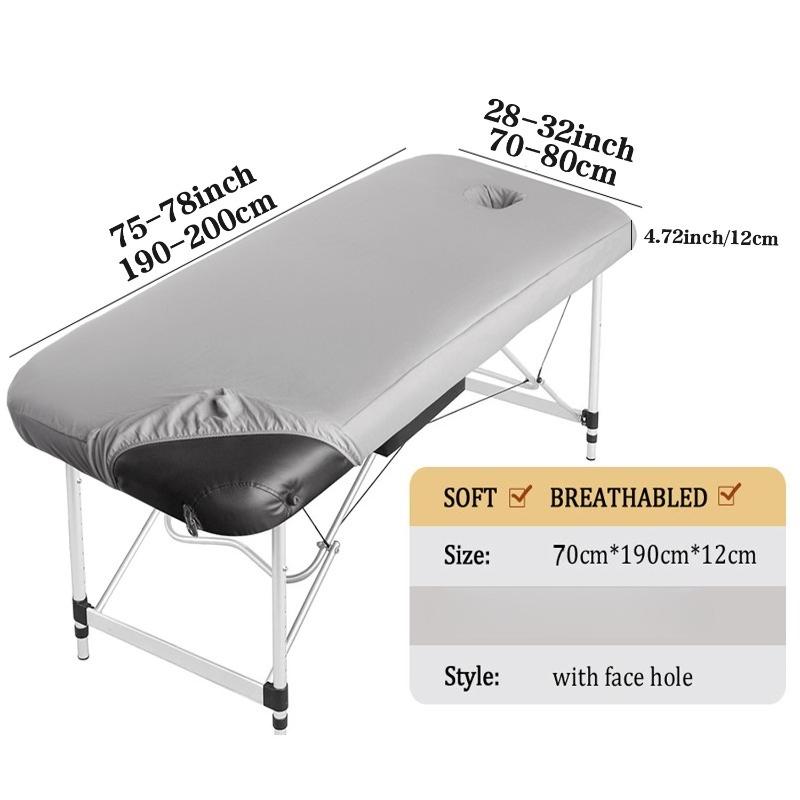 6FT Milk Silk Elasticity Massage Table Cover Antifouling Beauty Salon SPA Massage Table Cover Fitted Replacement Bed Sheet