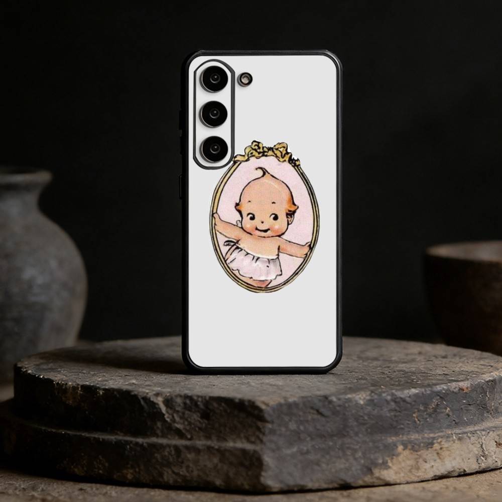 Kewpie Cute Angel baby Clear Phone Case For Samsung Galaxy A13,21s,22,31,32,52,53,71,72,73,Soft Black Cover Samsung a70