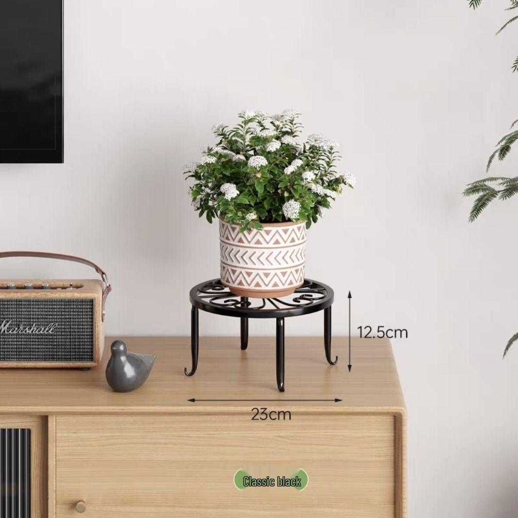 Nordic Iron Art Indoor Flower Stand - Living Room and Balcony Floor-Standing Storage Shelf