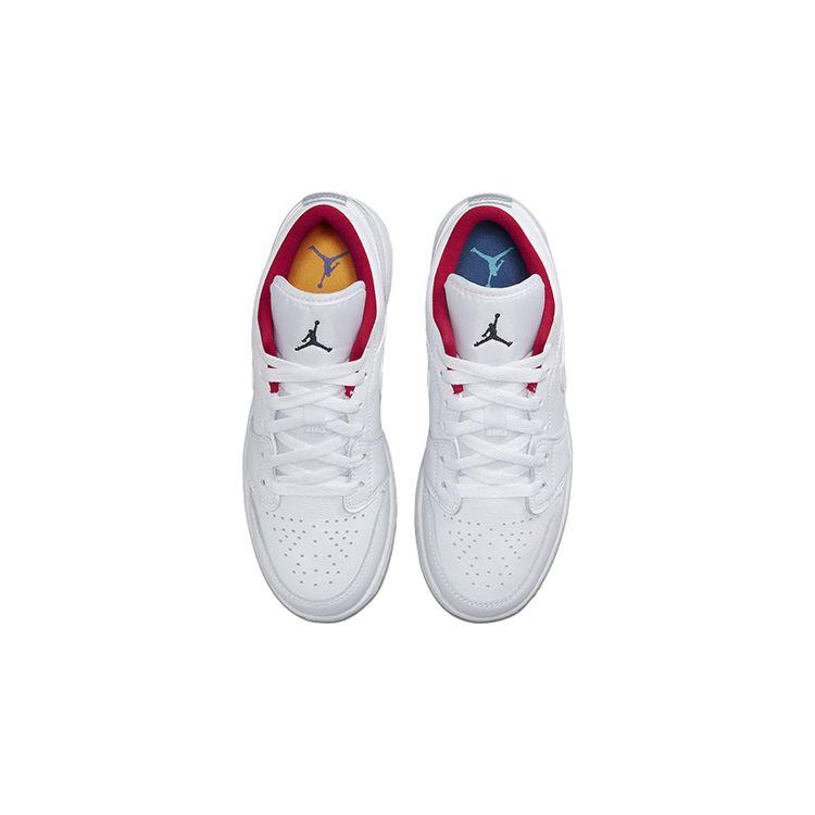 Дитячі кросівки Air Jordan 1 Low GS Білий Гімназійний Червоний Університетський-Блакитний Чорний 553560-164