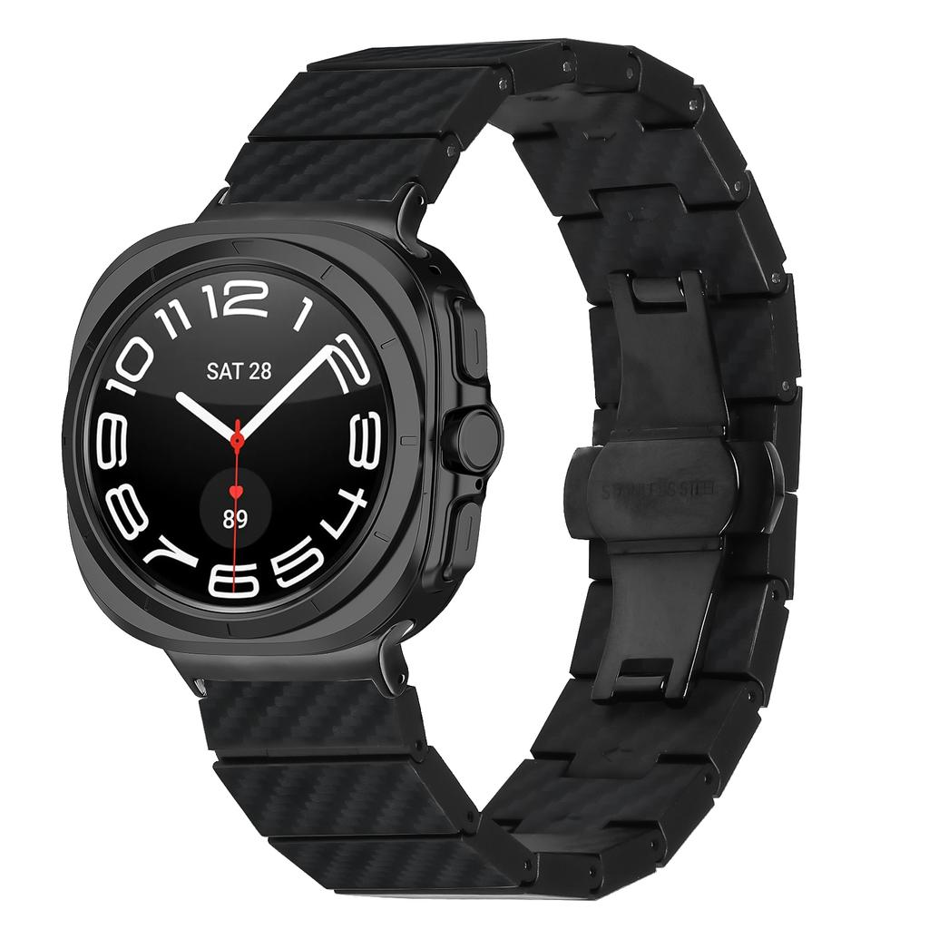 Pasek zamienny do Samsung Galaxy Watch Ultra (2025) Wodoodporny pasek do zegarka z włókna węglowego 47mm