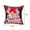 Elk Snowflake Red Xmas Pillow Cover for Living Room Glitter Sequins Cushion Cover Christmas Decoration Sofa Throw Pillow Case