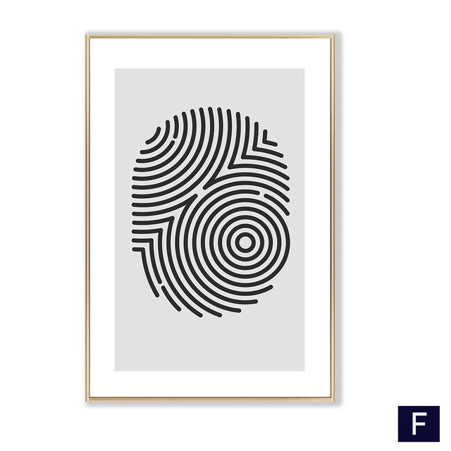 Arte Nordico Impronta Digitale Tela Poster Pittura Minimalista Stampa Astratta Immagine da Parete Nero Grigio Moderno Casa Decorazione Stanza