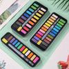 12/18/24 Colors Solid Watercolor Paint Set Portable Water Color Drawing Brush Acrylic Professional Painting Art Supplies