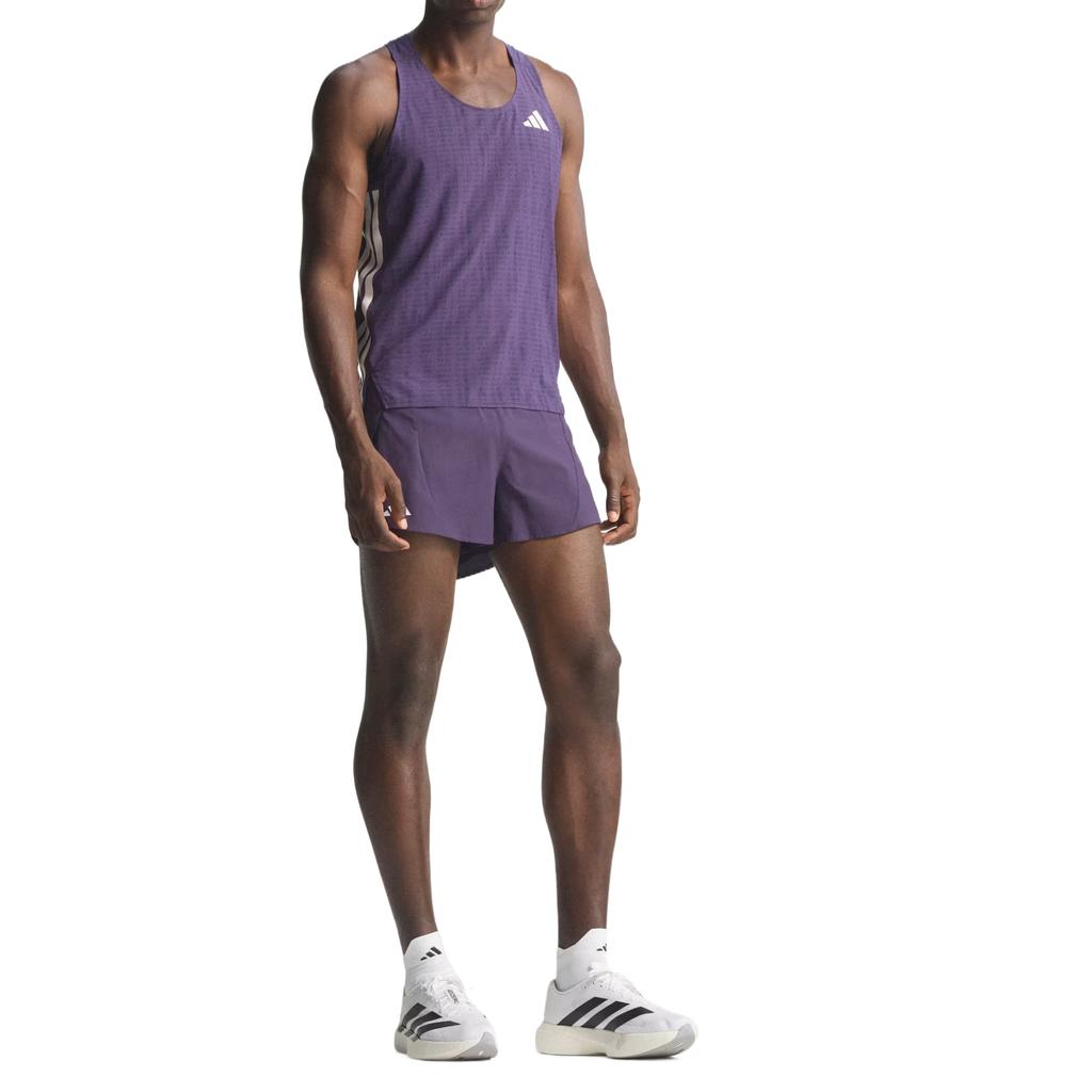 Adidas Adizero Tank Tops Men's Purple Crew Neck Moderate Racerback JP3773