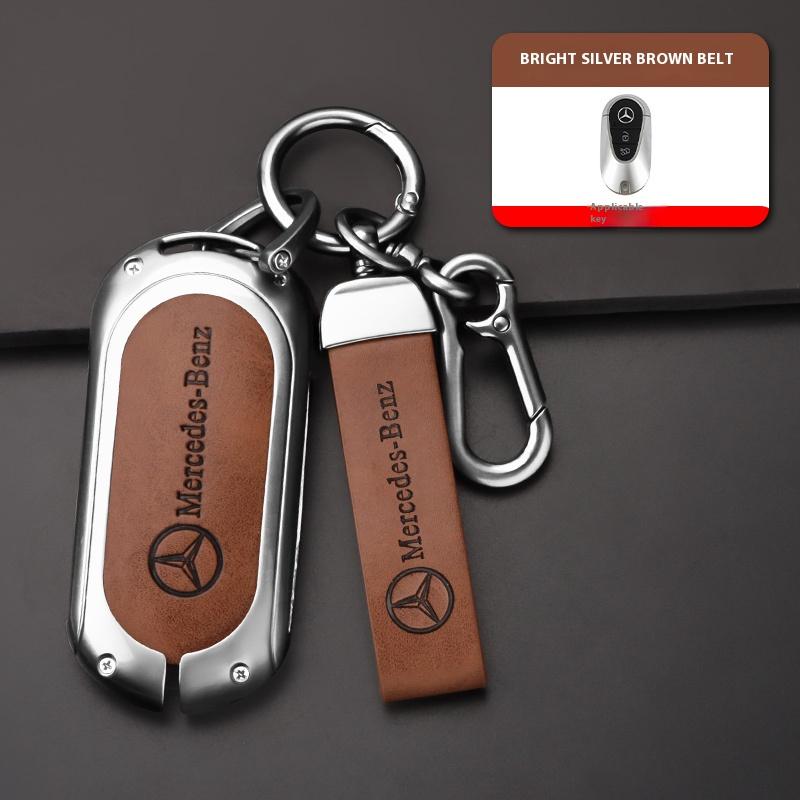 BAN2  Car Alloy Key Case Key Bag Shell For Mercedes Benz 2022 C S Class C260 C300 S350 S400 S450 S500 W206 W223 Key Shell Protector
