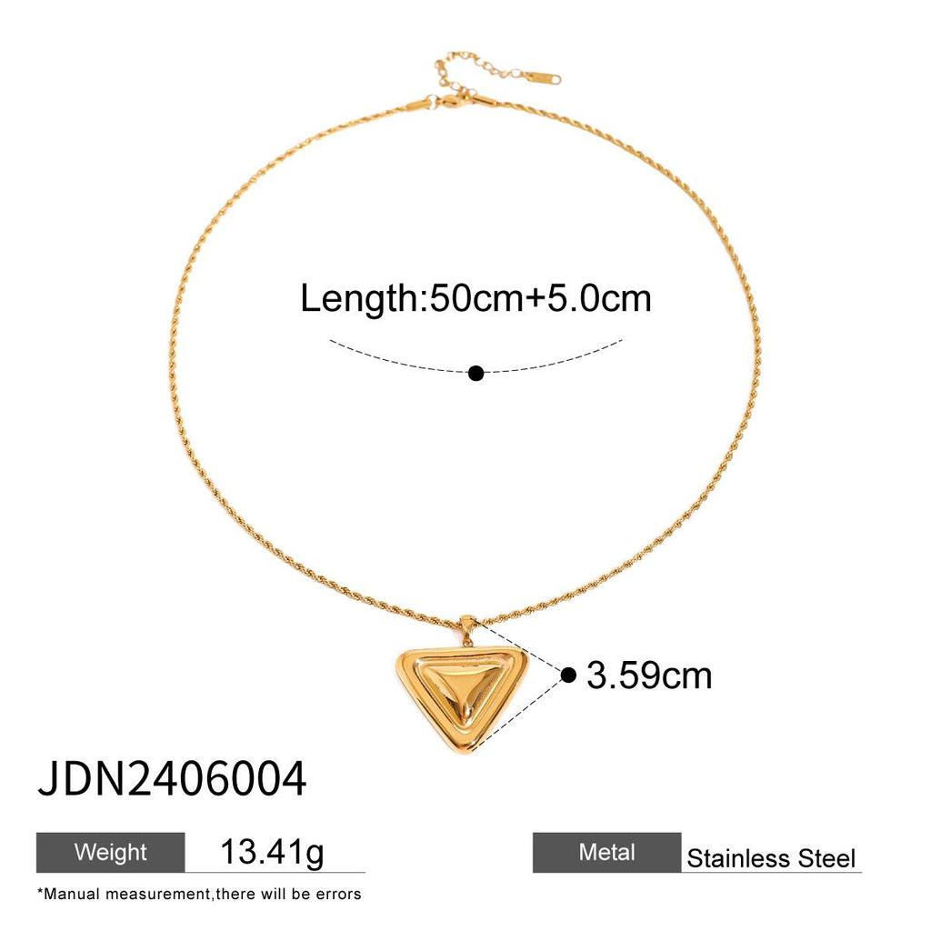 Chubby Triangle Earrings: 18k Gold Stainless Steel, Non-Fading, Hypoallergenic Jewelry