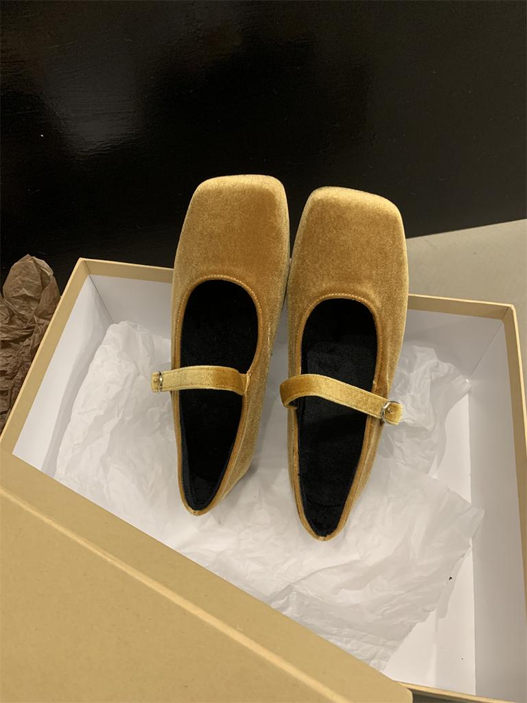 Fashion Flat Shoes for Women's Spring Autumn 2025 Suede Mary Jane Women's Shoes New Retro Solid Color Plus Size 42 43 44 loafers women