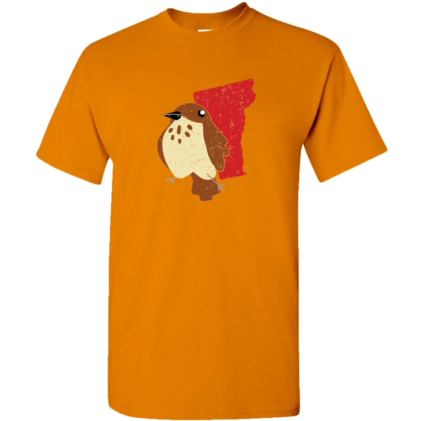 Vermont State Bird - State Pride T Shirt - Tennessee Orange S
