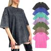 Camiseta de Algodón de Verano Lavada para Mujer Hombre Suelta Cuello O Camiseta Oversize Coreana Y2k Ropa Femenina Casual Vintage Manga Corta Tops
