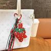 Creative cute sweet leather strawberry candy bow girl bag pendant schoolbag decorative lanyard keychain