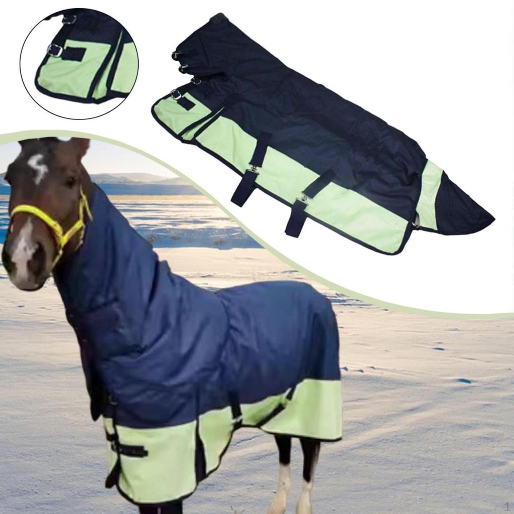 Horse Winter Turnout Blanket Sheet 600D Oxford Breathable Belly Wrap Waterproof Horsewear