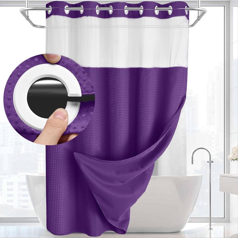 Handun Waffle Weave Shower Curtain