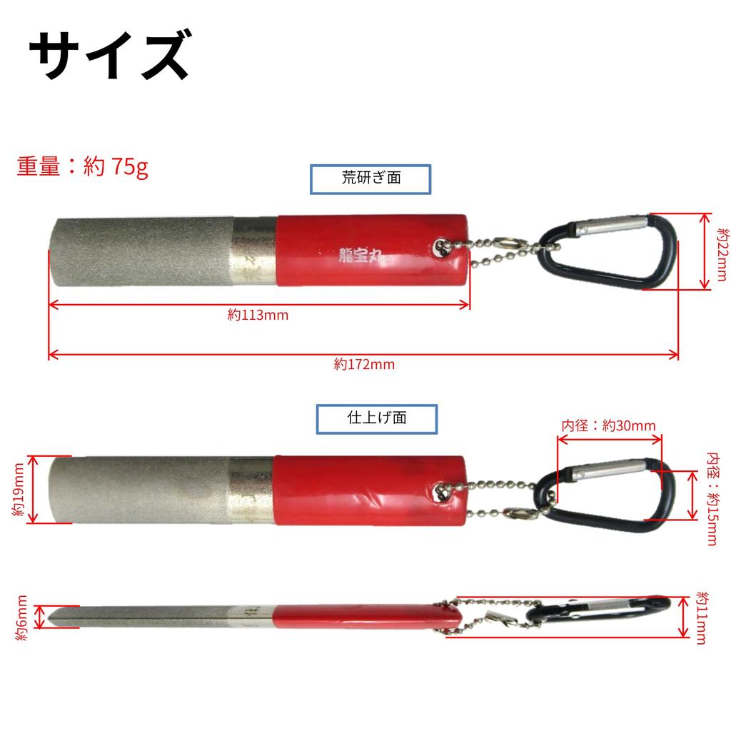 Takagi Kikudo Diamantskärpskära Bärbar Korn Grov/Finish