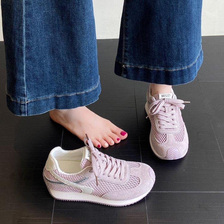 

Waffle Forrest Gump shoes women s shoes 2025 new lace-up summer thin mesh shoes women s breathable mesh sports training shoes 40