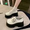Fashion 2025 New 8.5cm Women Loafers Shoes Flats Chunky Leather Shoes Woman Spring Trend Fashion Casual Goth Cozy Zapatos De Mujer