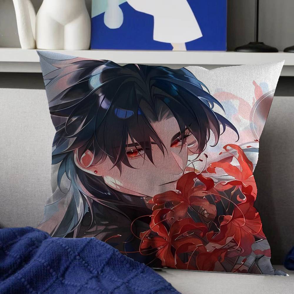 Honkai Star Rail Character Blade Cushion Cover Polyester Sofa Cushions Decorative Throw Pillows Home Decoration Pillowcover