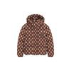 MLB FW22 Duck Down Short Floral Letter Print Casual Loose Warm Hooded Down Jacket Unisex Jacket Dark-Brown 3ADJM0326-43BRD