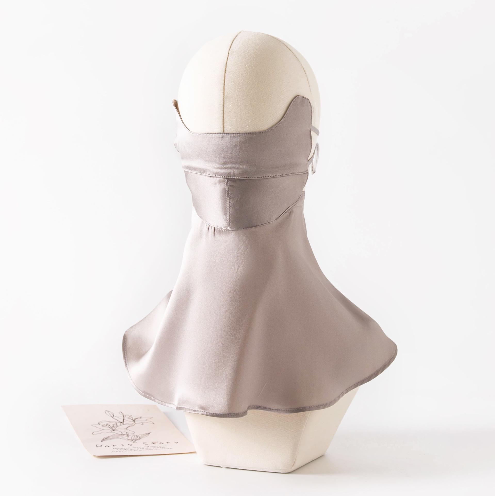 

Lightweight Mulberry Silk UV Protection Mask for Women - Face and Eye Corner Coverage One Size