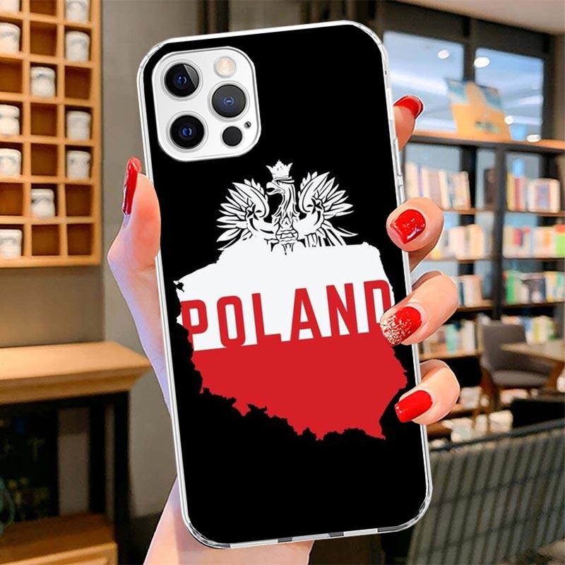 Poland Flag Cover Phone Case For iPhone 16 17 Air 15 14 Pro Max 16E Phone Case 13 Mini 12 11 7 SE 8 Print Pattern Fit Cases 16 1