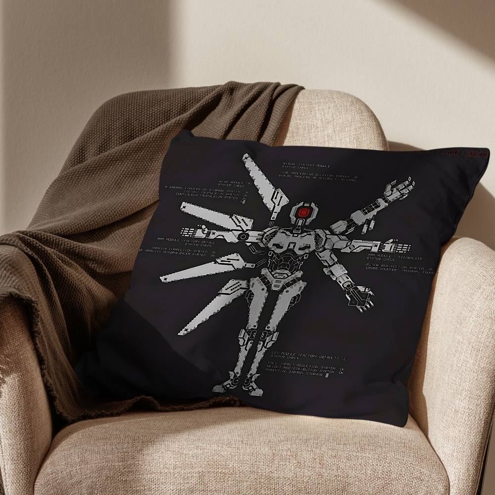 Game ULTRAKILL Layer Fraud Pillow Case Square DoubleSided Printing Short Plush Sofa Cushion Cover Bedroom Bedside Pillow