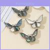 Cartoon Butterfly Shell Pin Brooch With Embedding Craft For Unisex Diy Jewelry
