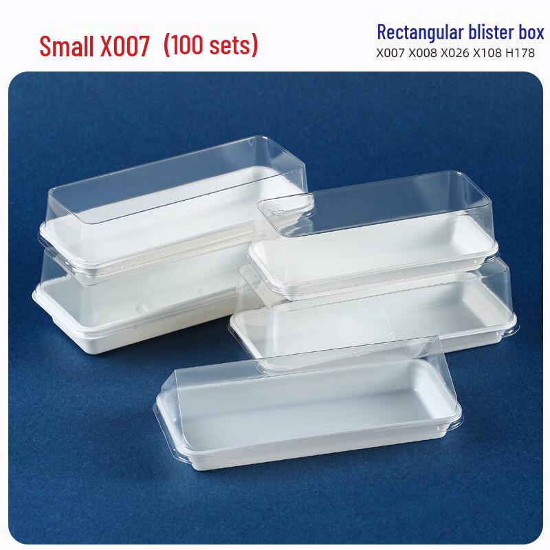 

Changbaosen Rectangular Dessert & Sandwich Takeout Containers Small, 100 Count