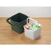 Shinki Gosei Tombo Bucket with Inner Bucket, Storage, Chair, Step Stool, and Lid, 18 Liters, Moss Green, 34cm W x 34.5cm D x 28.5cm H, Outdoor, Car Wa