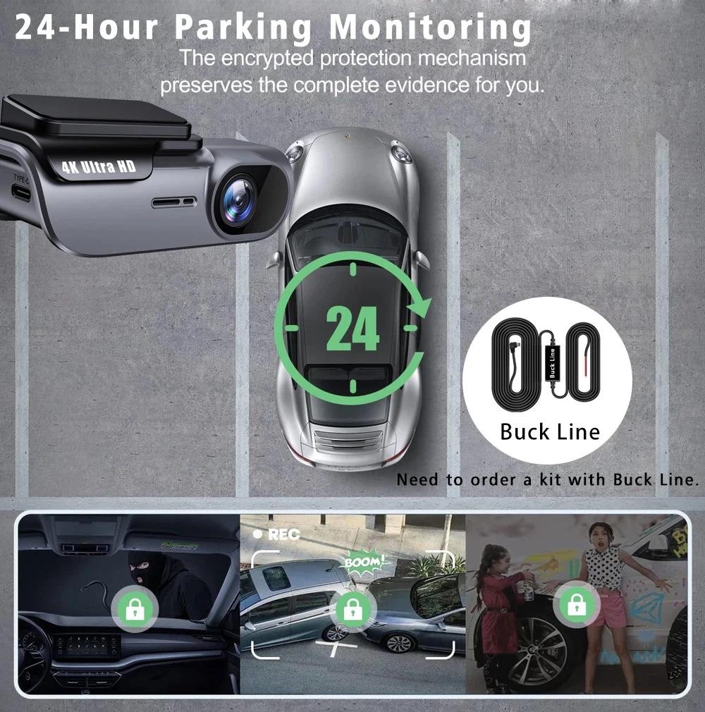 4K HD Wireless Single Lens Hidden Dashcam with WiFi