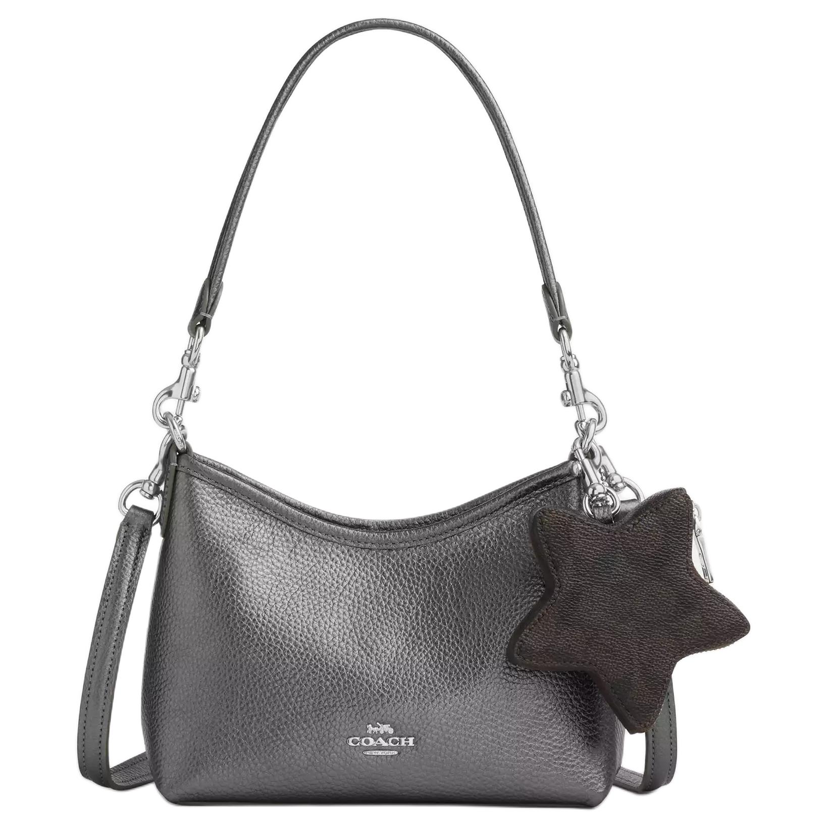 

Coach Laurel 19 Star Shaped Pendant Leather Coated Canvas Crossbody Bag Small Women bags Silver CCF16-SVYFE Basic Set (Bag+Dust Bag)
