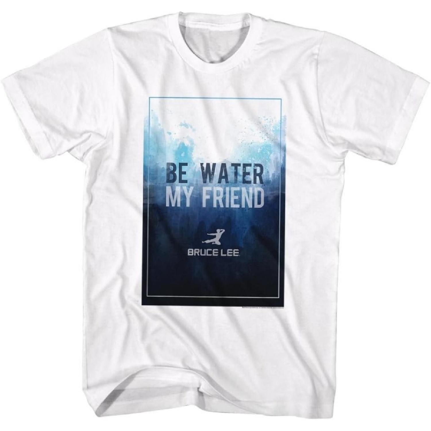 

A&E Designs Bruce Lee Shirt Be Water My Friend T-Shirt XXXXXL білий