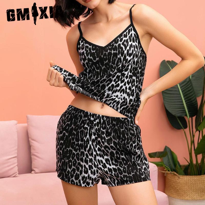 GMXIA Women's Pajamas Autumn and Winter Simulation Silk Long-sleeved Loungewear Suit