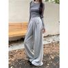 Southeast Asia Women's White Floor-Length Wide-Leg Casual Pants