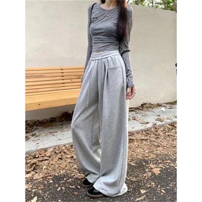 Southeast Asia Women's White Floor-Length Wide-Leg Casual Pants