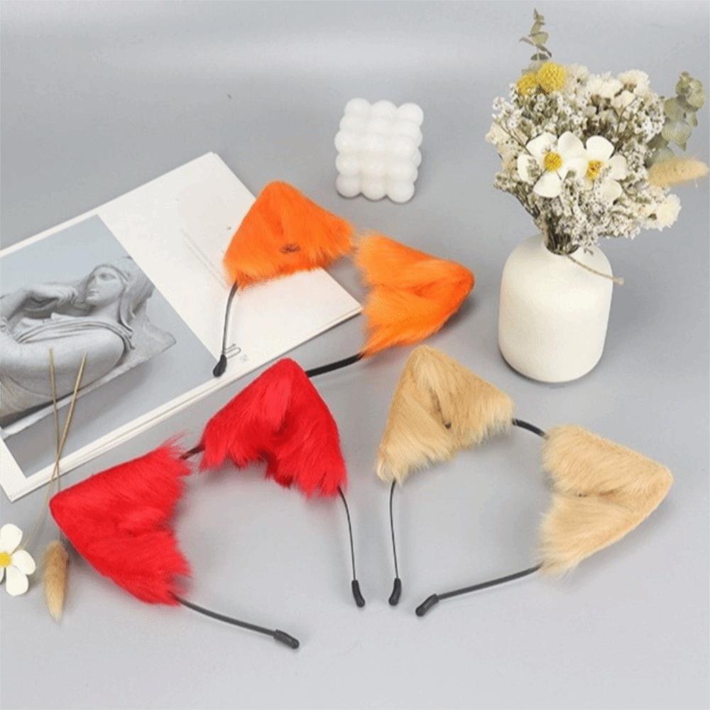 Artificial Gothic Headband Animal Lolita Ears Headwear Practical Cat Ears Headband  Photo