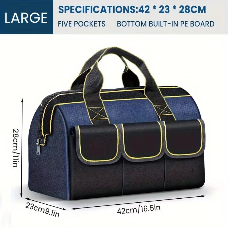 Multifunctional Tool Bags 1680D Oxford Cloth Electrician Bags Waterproof and Wear-Resistant High Capacity Storage Bags