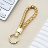 High Quality PU Braided Rope Car Keychain Simple Water Cup Pendant School Bag Keychain Motorcycle Key Ring Ring