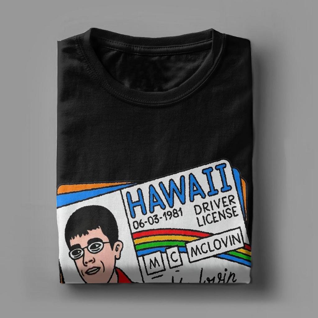 Superbad Mclovin Męska Koszulka Filmowa Casualowa Koszulka z Krótkim Rękawem Okrągły Dekolt Bawełniane Koszulki Plus Size