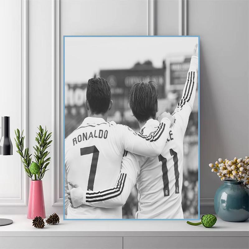 CR7&Kaká Pattern 3pcs 100% Round Full Drill 5D DIY Diamond Painting Embroidery Cross Stitch Rhinestone Décor