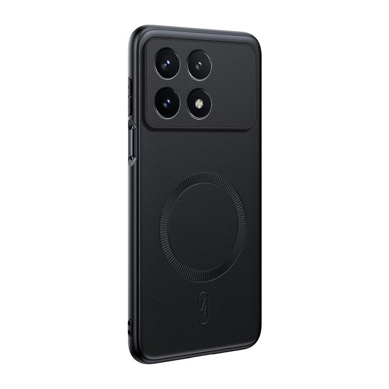 For Poco X6 Pro Case Magnetic Leather Shield Cover For Poco X6 Pro High Quality Anti-Fingerprint Non-Slip PC+TPU