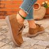 Women's Casual Sports Shoes Autumn Fashi Platform Sneakers Lace-up Round Toe Casual Comfortable Woman Flats Zapatos De Mujer